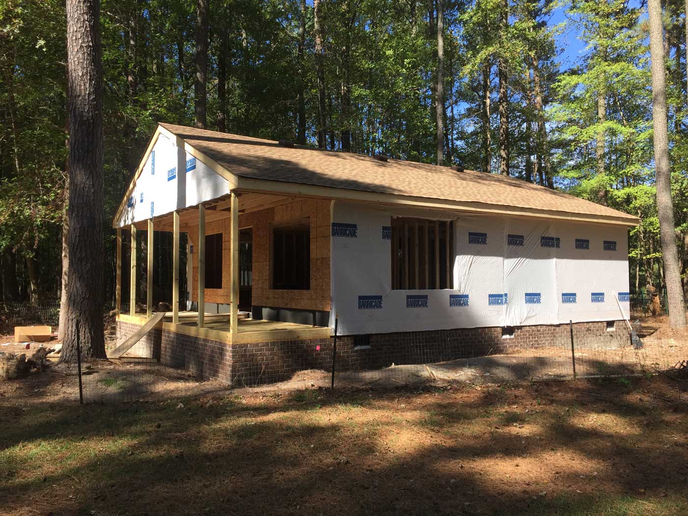 One Bedroom Cottage during construction